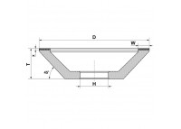 Круг алмазный чашечный 12А2-45 150*20*3*40*32 125/100 БАЗИС (ЗАИ)-foto3