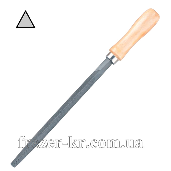 Напильник трехгранный 200 мм №2 деревянная ручка (Сибртех)